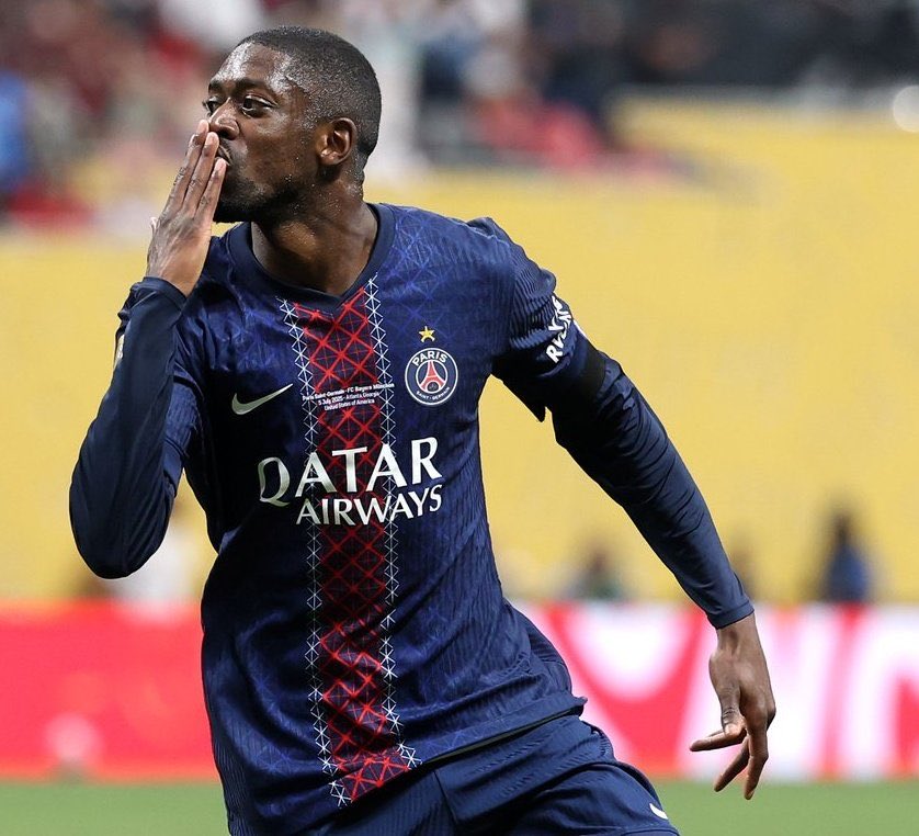 Ousmane Dembélé scores against Real Madrid in the PSG vs Real Madrid Club World Cup semifinal 2025.
