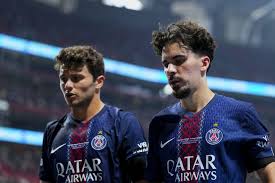PSG players training before Barcelona Champions League match