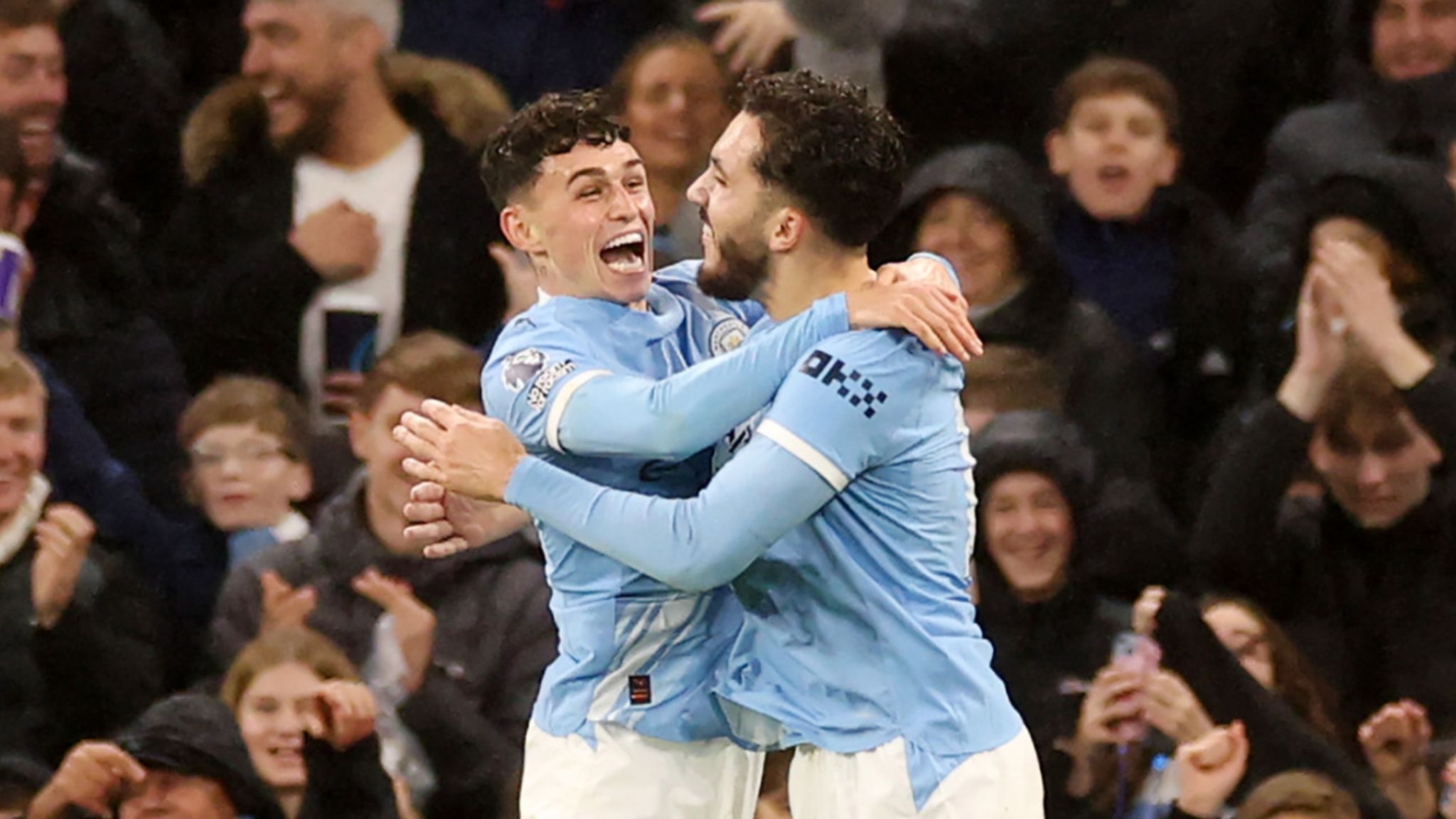 Man City vs Sunderland Phil Foden scoring third goal